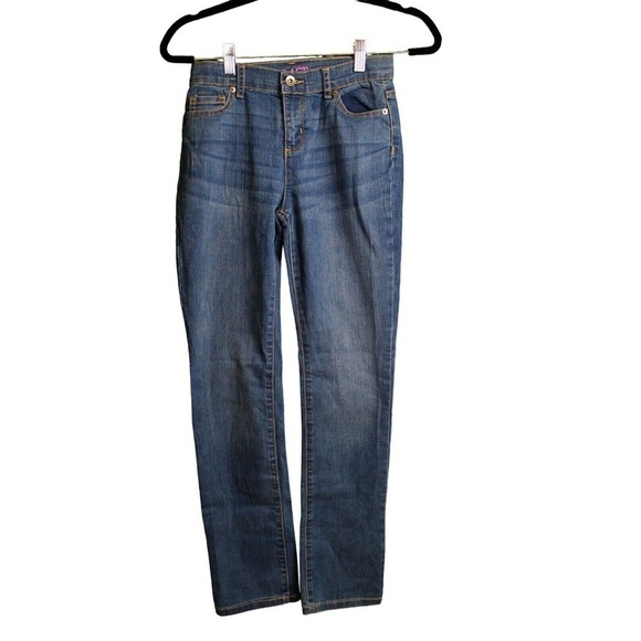 The Childrens Place Jeans Girls Sz 14 Skinny Blue Med Wash Mid Rise - Picture 1 of 7